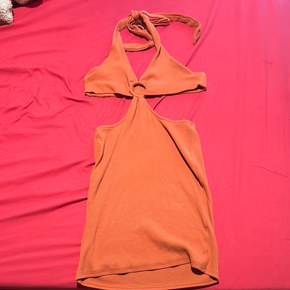 Better Be Asymmetrical Dress in Orange